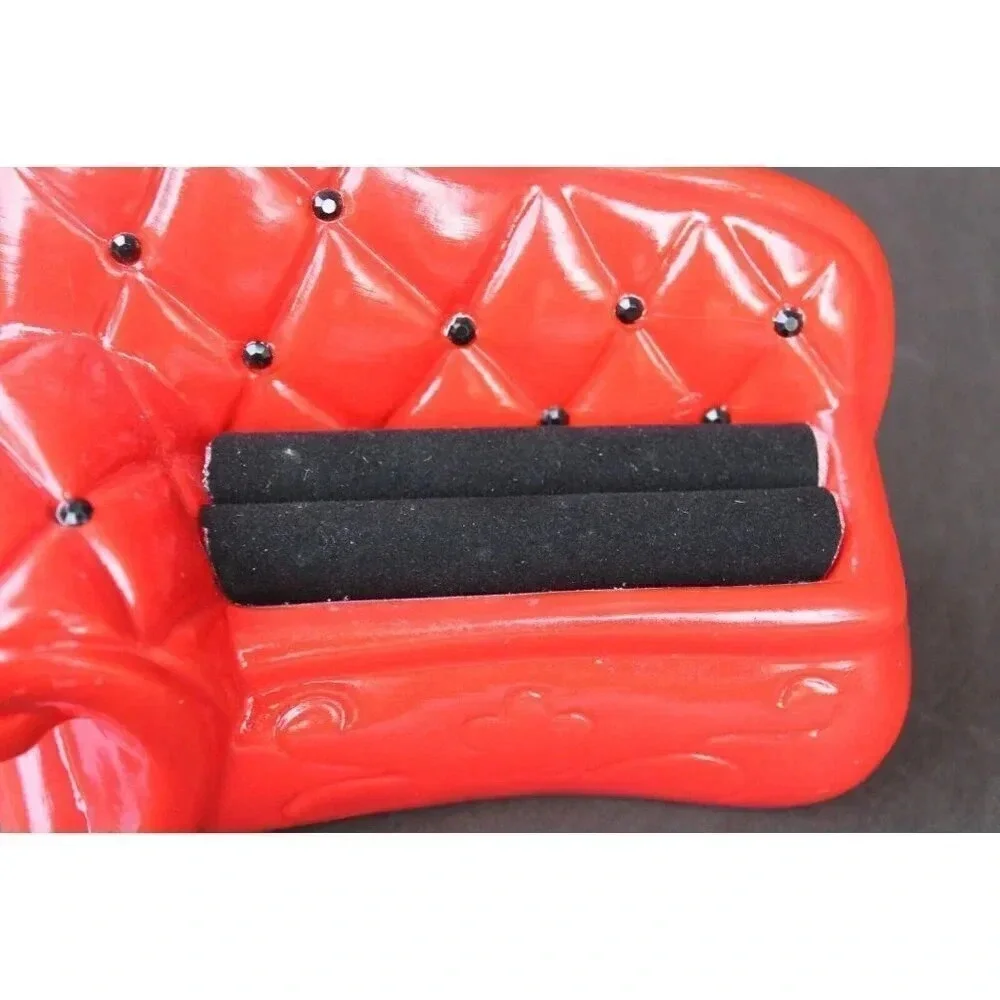 New Red Ceramic Puffy Sofa Ring Holder / Organizer